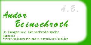 andor beinschroth business card